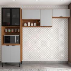 Imagem de Cozinha Compacta Firenze 7 Portas Amêndola Touch/Nude Prime Tx - Demób
