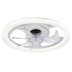 Imagem de Ventilador Lustre Lampada de Teto Luxo Grande Led Ajustavel Controle 3 em 1 Quarto Casa Apartamento Sala de Estar Branco Frio Quente Silencioso