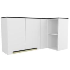 Imagem de Armário Aéreo 135cm 2 Portas Canto Cozinha Flórida - Herval