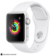 Imagem de Apple Watch S3 Sport Prata Com Pulseira Esportiva , 38 Mm, Bluetooth E 8 Gb