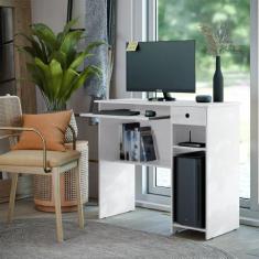 Imagem de Mesa De Computador Escrivaninha Viena Com Bandeja Retrátil 1 Gaveta Au