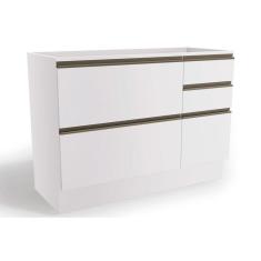 Imagem de Balcão de Cozinha Modulado Maxxi G746 1 Porta e 4 Gavetas s/ Tampo 120cm Polipropileno Branco - Kappesberg