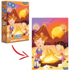 Imagem de Quebra-Cabeça 60 peças EXPLORANDO NATUREZA FOGO Toyster 2774