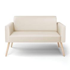 Imagem de Sofá Namoradeira Pés Palito Natural Marisa Corino Bege D03 - D`rossi