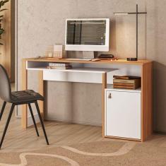 Imagem de Mesa Escrivaninha Versa Home Telasul 1 Porta Freijó /Branco - Telasul