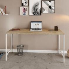 Imagem de Escrivaninha Industrial 150cm Active Yescasa Carvalho/Est.Branca