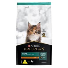 Imagem de Ração Seca Nestlé Purina Pro Plan Frango Para Gatos Filhotes - 3 Kg
