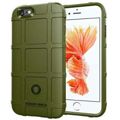 Imagem de Capa para Apple iPhone 6S, proteção robusta, material TPU de fibra de carbono, suave antiderrapante, macia, anti-impressão digital, capa totalmente protetora para Apple iPhone 6S