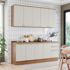 Imagem de Cozinha Compacta 5 Pe as Com Com Tampo Yasmin Espresso M veis