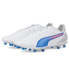 Imagem de PUMA Tênis masculino King Pro Fg/Ag, Puma Branco-azulado - cinza claro, 42