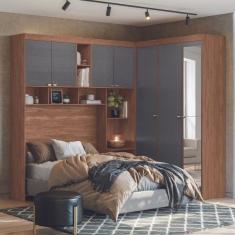 Imagem de Quarto Casal 7 Portas 2 Gavetas Espelho Lugano Santos Andirá