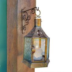 Imagem de Luminária Lanterna Marroquina Pendente Arandela Decorativa Porta Velas