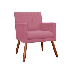 Imagem de Poltrona Cadeira Estofada Para Sala de Visitas Cecília Suede  - DL DECOR