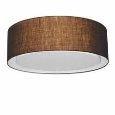 Imagem de Plafon Cilíndrico Duplo Md-3037 Tecido 60x25cm Bivolt Café