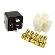 Imagem de 10 Relês Universal 5 Pinos 12V 30/40A 10 Conjunto Porta Relê