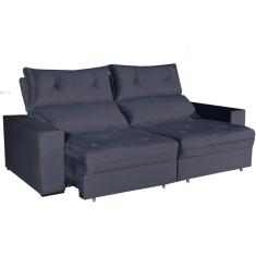 Imagem de Conjunto De Estofados Rubi Sofá Retrátil Bom Pastor Cinza