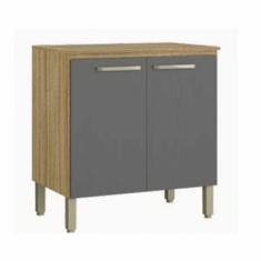 Imagem de Balcão Kits 2 Portas Com Tampo 80Cm77 Freijo/Gris