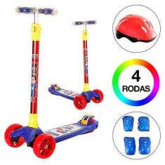 Imagem de Patinete De 4 Rodas Com Led E Acessórios Patrulha Da Justiça - Dm Radi