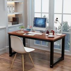 Imagem de Mesa De Computador Estável Com Estrutura De Metal Para Escritório Doméstico, Mesa De Escritório Doméstico Grande Mesa De Escritório Mesa De Computador Mesa De Estudo Estação De Trabalho (Color : D,