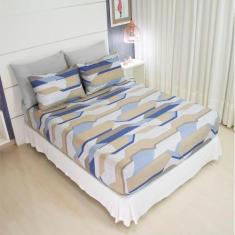 Imagem de Jogo De Lençol King Estampado Malha 100% Algodão 3 Peças - Cozzilar