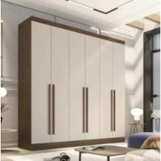 Imagem de Guarda Roupa Casal 6 Portas 4 Gavetas Uberaba - Móveis Valverde - Off