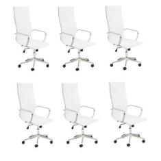 Imagem de Kit 6 Cadeiras De Escritório Presidente Giratória Sevilha - Rivatti