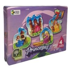 Imagem de Brinquedo Quebra Cabeça 4 Em 1 Em Mdf 8 Peças Princesas +3 Anos Paper