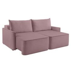 Imagem de Sofá 3 Lugares Retrátil Moon Linho Rosa 200 cm