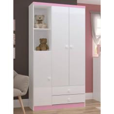 Imagem de Guarda Roupa Infantil 3 Portas Faz de Conta Branco
