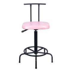 Imagem de Banqueta Alta Versa cadeira caixa Giratória Base tecido Sintetico rosa