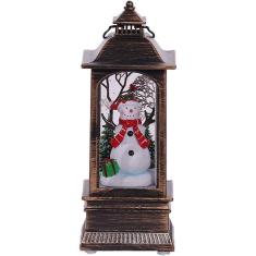 Imagem de Enfeite de Natal Lamparina Nevada com Luminária Decorativo