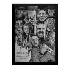 Imagem de Quadro Stephen King Filmes Clássicos Arte Poster Moldurado