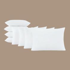 Imagem de Kit 8 Travesseiros 50X70cm Antialérgico Lavável Fibra Siliconada Macio