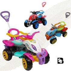 Imagem de Quadriciclo Carrinho De Passeio Com Pedal Andador Infantil Com Empurra