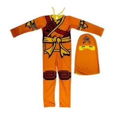 Imagem de Fantasia Ninjago Infantil Lego Amarelo Longo Com Gorro - Fantasias Car