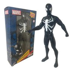 Imagem de Boneco Homem Aranha Traje Preto Brinquedo Marvel Vingadores