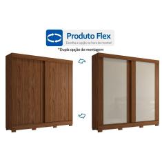 Imagem de Guarda Roupas 2 Portas De Correr E 3 Gavetas C Pes Ilheus Avela Off White Panan