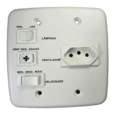 Imagem de Controle Ventilador De Teto 4x4 Tomada 110v 127v 1 Lâmpada  - REAMAR