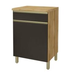 Imagem de Armário de Cozinha 60 Cm 1 Porta 1 Gaveta 6123.12 Castani/Chumbo - Ind