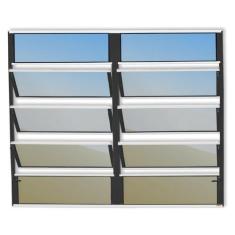 Imagem de Janela de Alumínio Basculante 2 Seções 100x150cm Vidro Espelhado Plus 