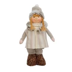Imagem de Boneco Decorativo Pelúcia Menina Natalina Enfeite Natal 30cm