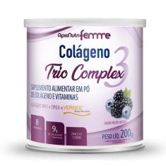 Imagem de COLáGENO TRIO COMPLEX VERISOL + TIPO II FRUTAS NEGRAS 200G FEMME - APISNUTRI Imuni 