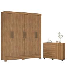 Imagem de Conjunto Quarto Guarda Roupa E Comoda Virgina Amendola