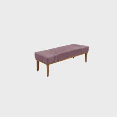 Imagem de Recamier Calçadeira Decorativo Gênova 0,90 cm Veludo Roxo - Montanaris Decor