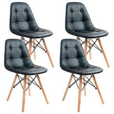 Imagem de Kit 04 Cadeiras Decorativas Eiffel Charles Eames DSW Botonê E01  - Lyam Decor