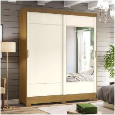 Imagem de Guarda Roupa Casal 02 Portas Deslizantes 02 Gavetas Istambul Briz Nature Off White