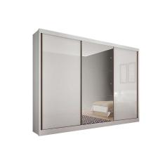 Imagem de Guarda Roupa Solteiro 3 Portas E 4 Gavetas c- Espelho Natus-duna Branco