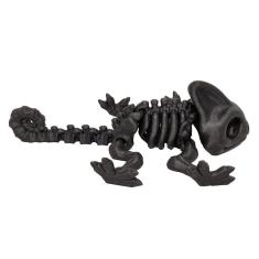 Imagem de Camaleão Esqueleto Boneco Articulado Impressão 3D Geek Cinza