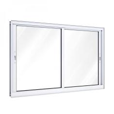 Imagem de Janela de Alumínio de Correr 100x120cm 2 Folhas com Grade Lucasa Alumínios Branco
