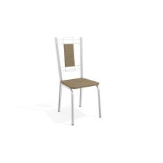 Imagem de Conjunto 4 Cadeiras Metal Florença Kappesberg Cromado/Capuccino